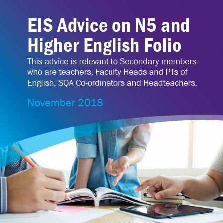 EIS Advice on N5 and Higher English Folio | EIS